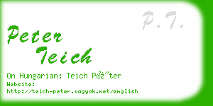 peter teich business card